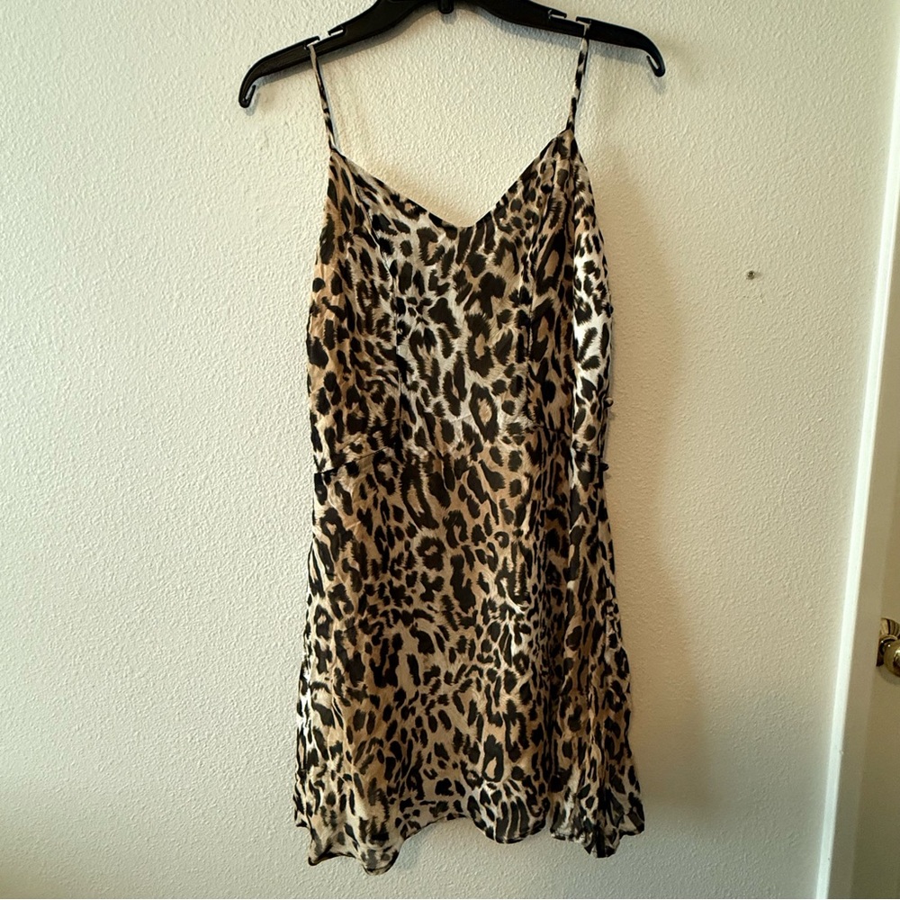Leopard Print Button Dress